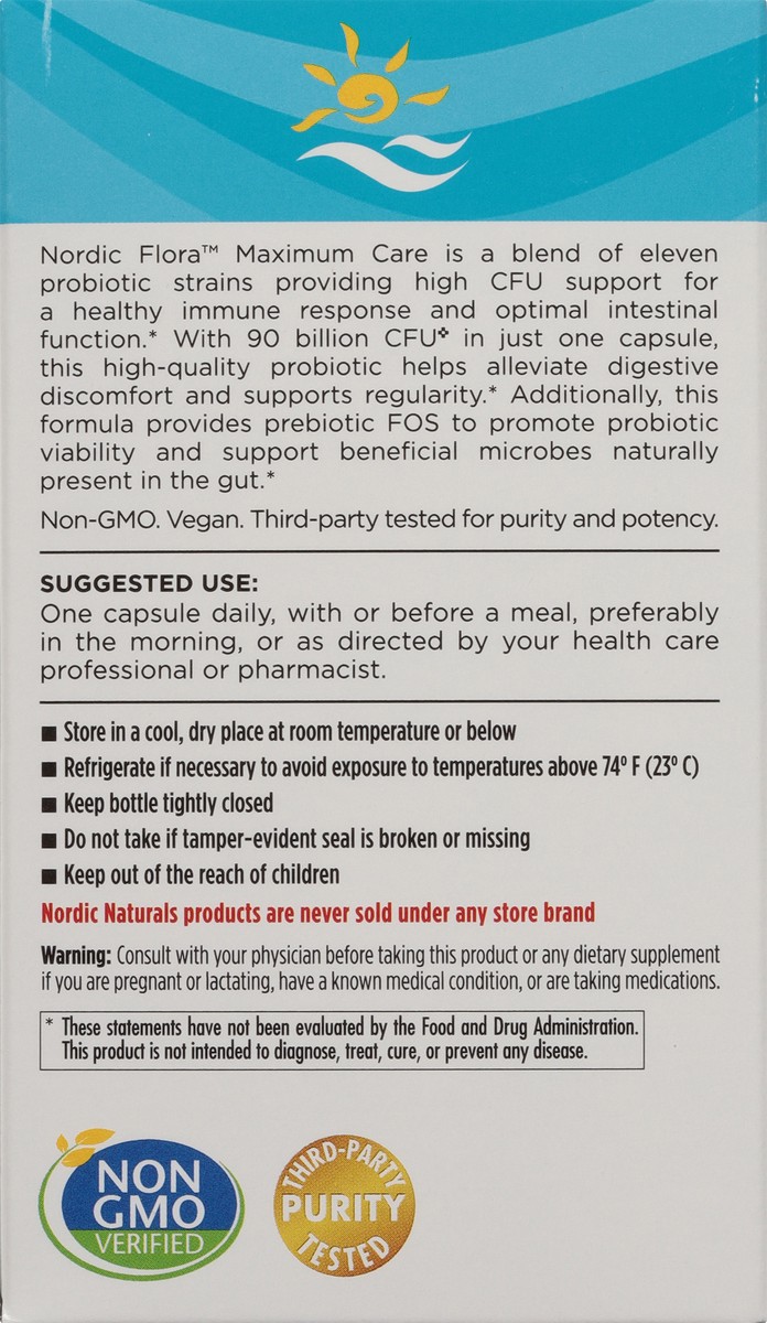 slide 2 of 9, Nordic Naturals Flora Probiotic Max-Unflav, 30 ct