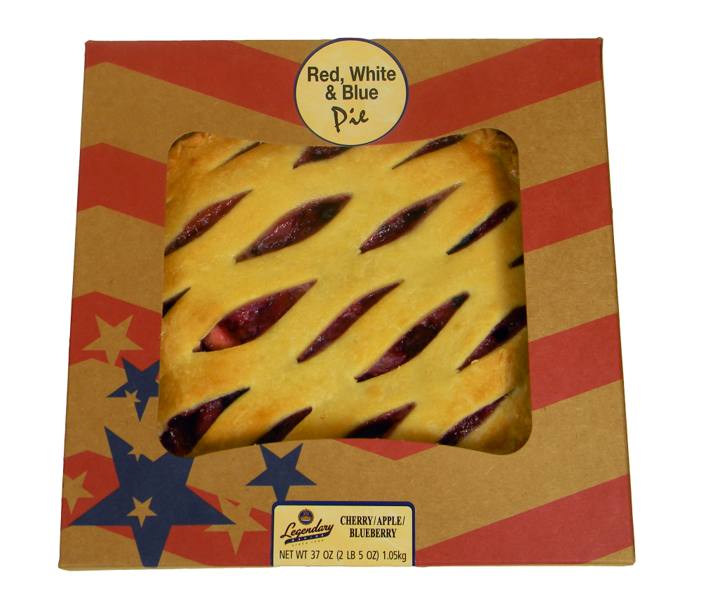 slide 1 of 1, Red White And Blue 9" Fruit Pie, 37 oz