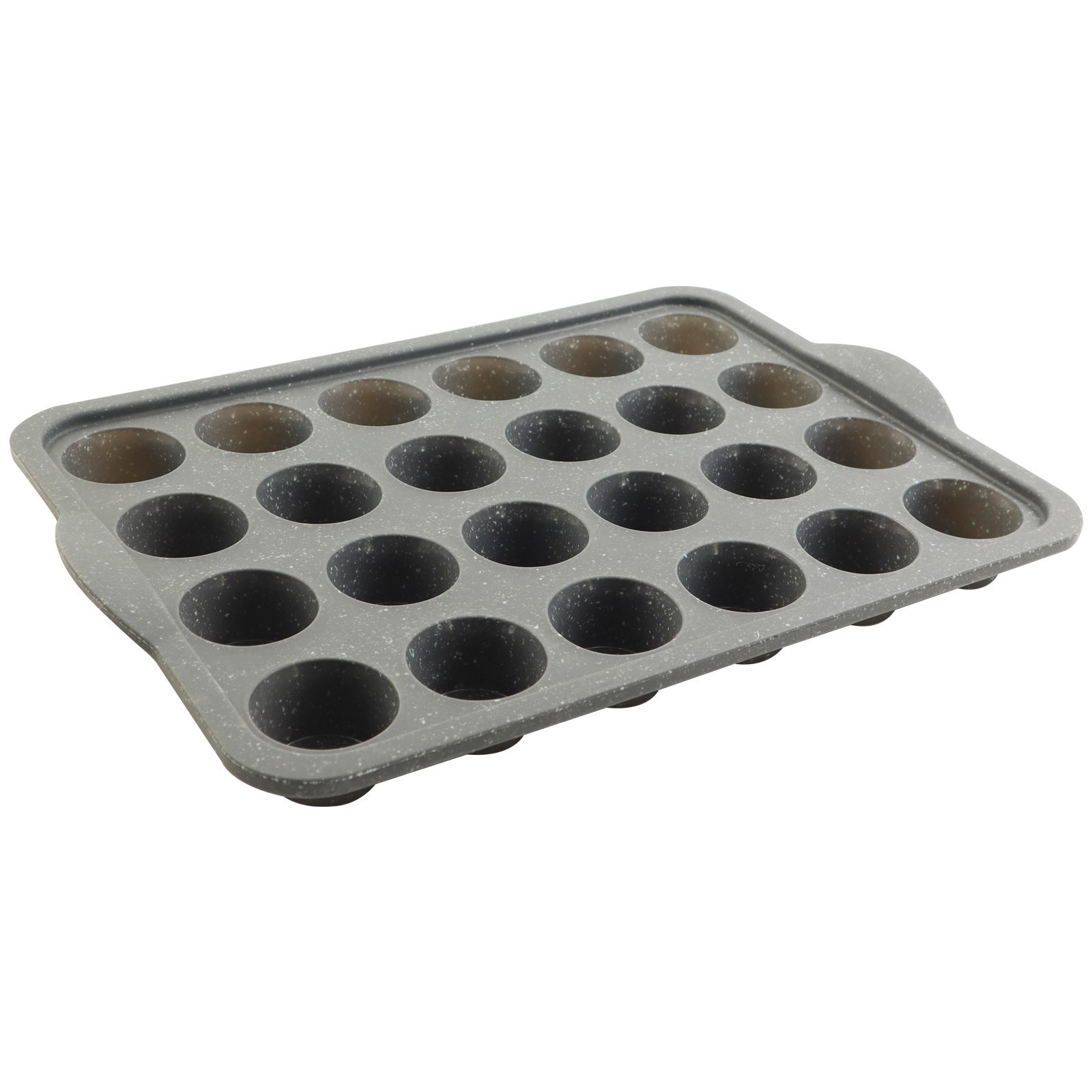 slide 4 of 5, 24-Cavity Metal Reinforced Silicone Mini Muffin Pan By Celebrate It, 9.88 in x 13.9 in x 1.59 in
