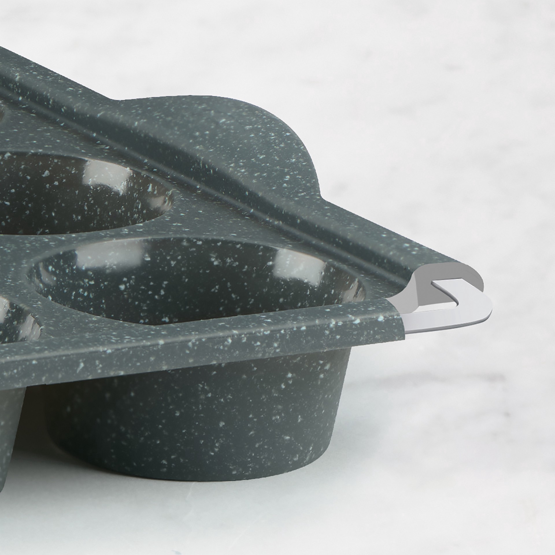 slide 2 of 5, 24-Cavity Metal Reinforced Silicone Mini Muffin Pan By Celebrate It, 9.88 in x 13.9 in x 1.59 in