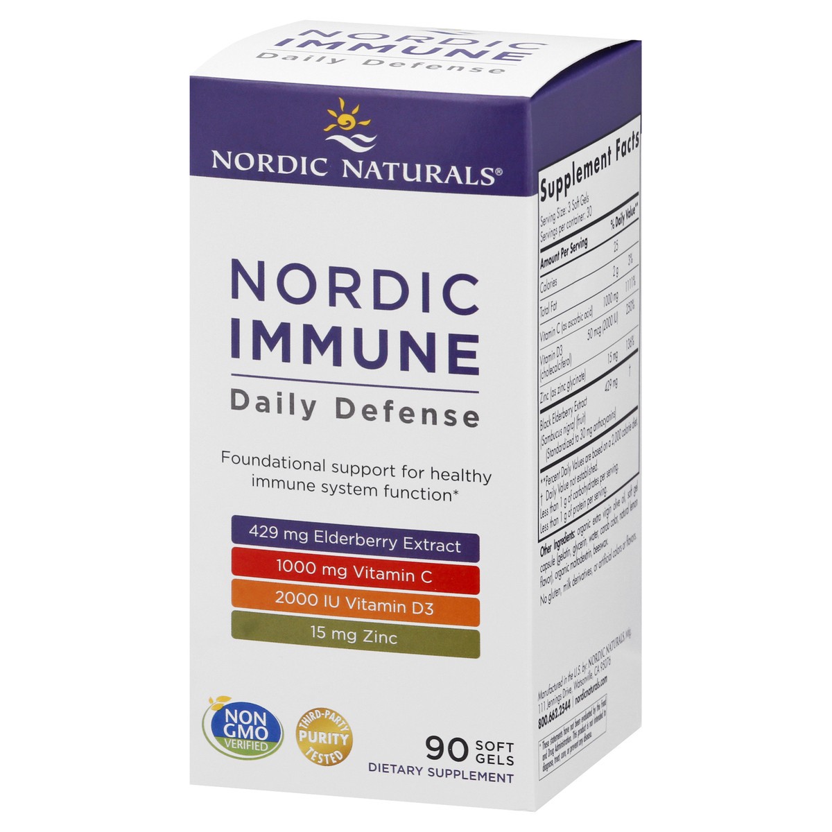 slide 2 of 13, Nordic Naturals Nordic Immune Daily Defense Unflavored, 90 ct