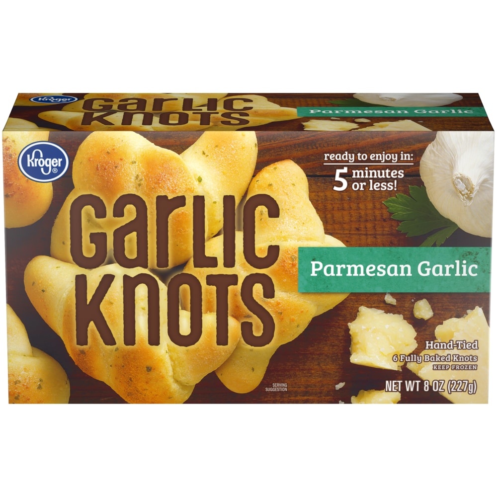 slide 1 of 1, Kroger Parmesan Garlic Knots, 8 oz