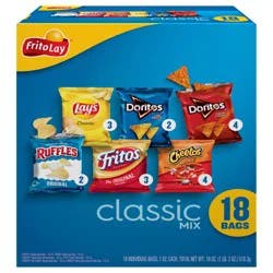 Frito-Lay Snacks Classic Mix Variety Packs 1 Oz, 18 Count