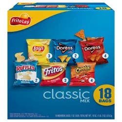 Frito-Lay Snacks Classic Mix Variety Packs 1 Oz 18 Count