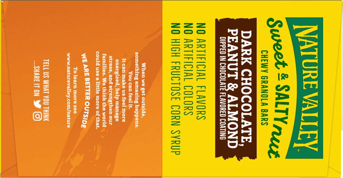 slide 7 of 9, Nature Valley Sweet and Salty Nut Granola Bars, Dark Chocolate Peanut Almond, 24 Bars, 28.8 oz, 28.8 oz