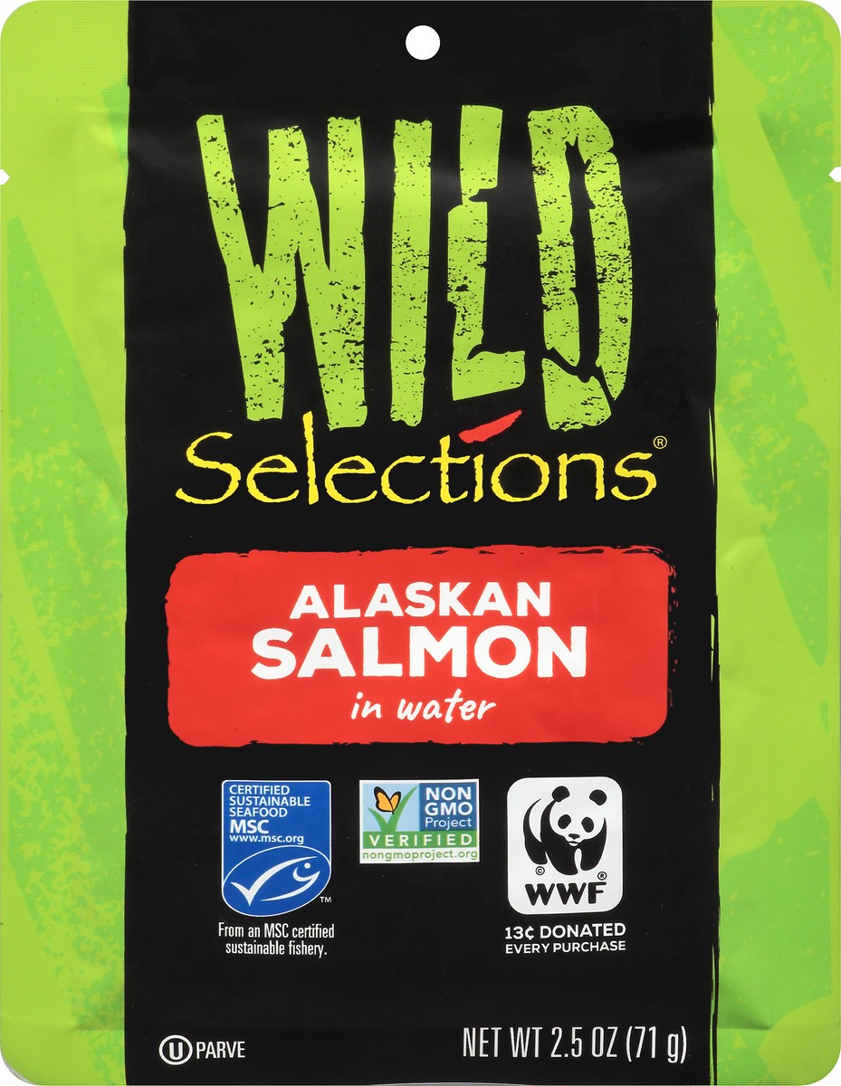 slide 10 of 14, Wild Selections Alaskan Salmon in Water 2.5 oz. Pack, 2.5 oz