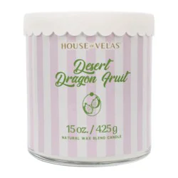 House of Velas Desert Dragon Fruit Scented Natural Wax Blend Candle