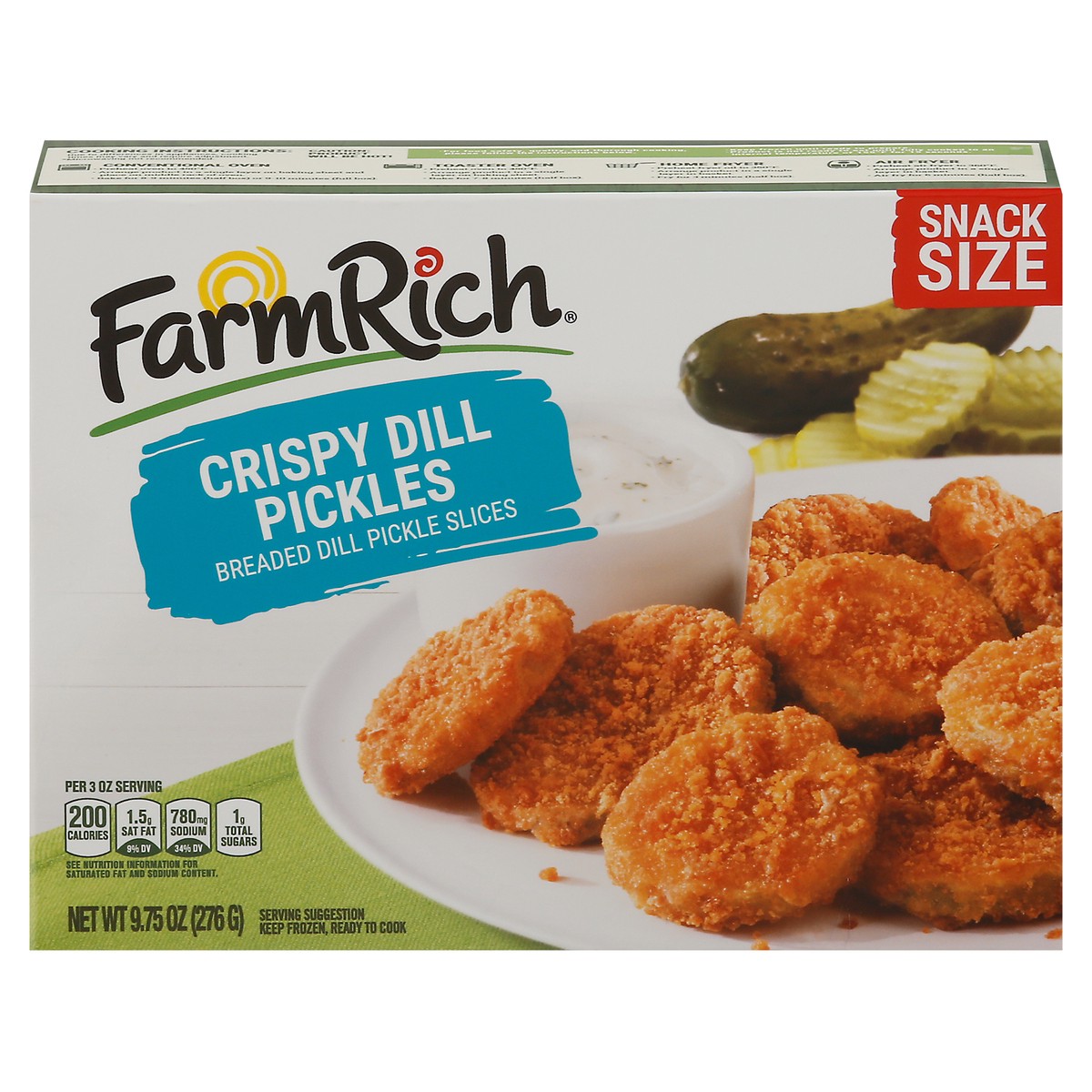 slide 11 of 17, Farm Rich Crispy Dill Pickles 9.75 oz, 9.75 oz