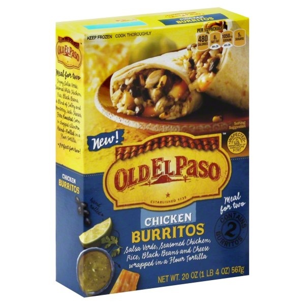 slide 1 of 4, Old El Paso Chicken Burritos, 2 ct; 20 oz