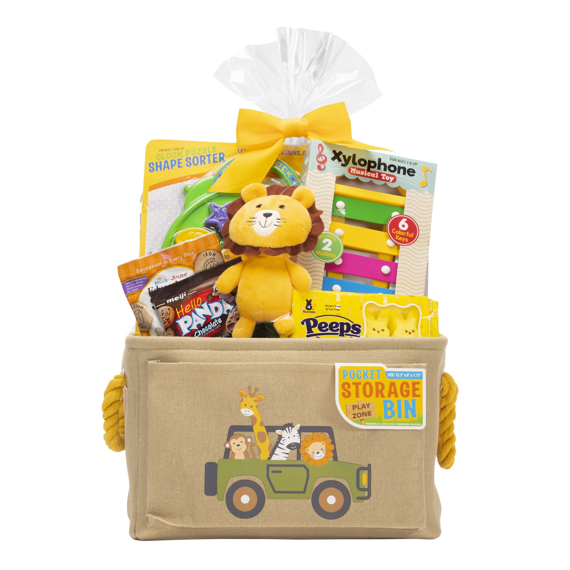 slide 1 of 1, Wondertreats Toddler Safari Storage Bin Easter Gift Basket, 1 ct