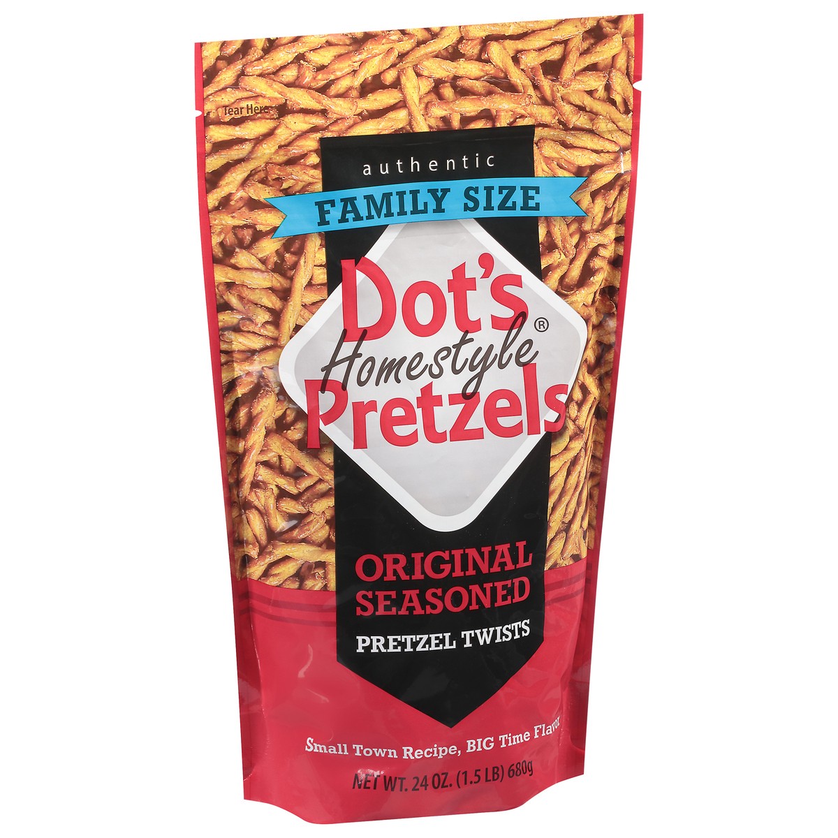 slide 7 of 9, Dot's Homestyle Pretzels Original Seasoned Pretzel Twists Family Size 24 oz, 24 oz