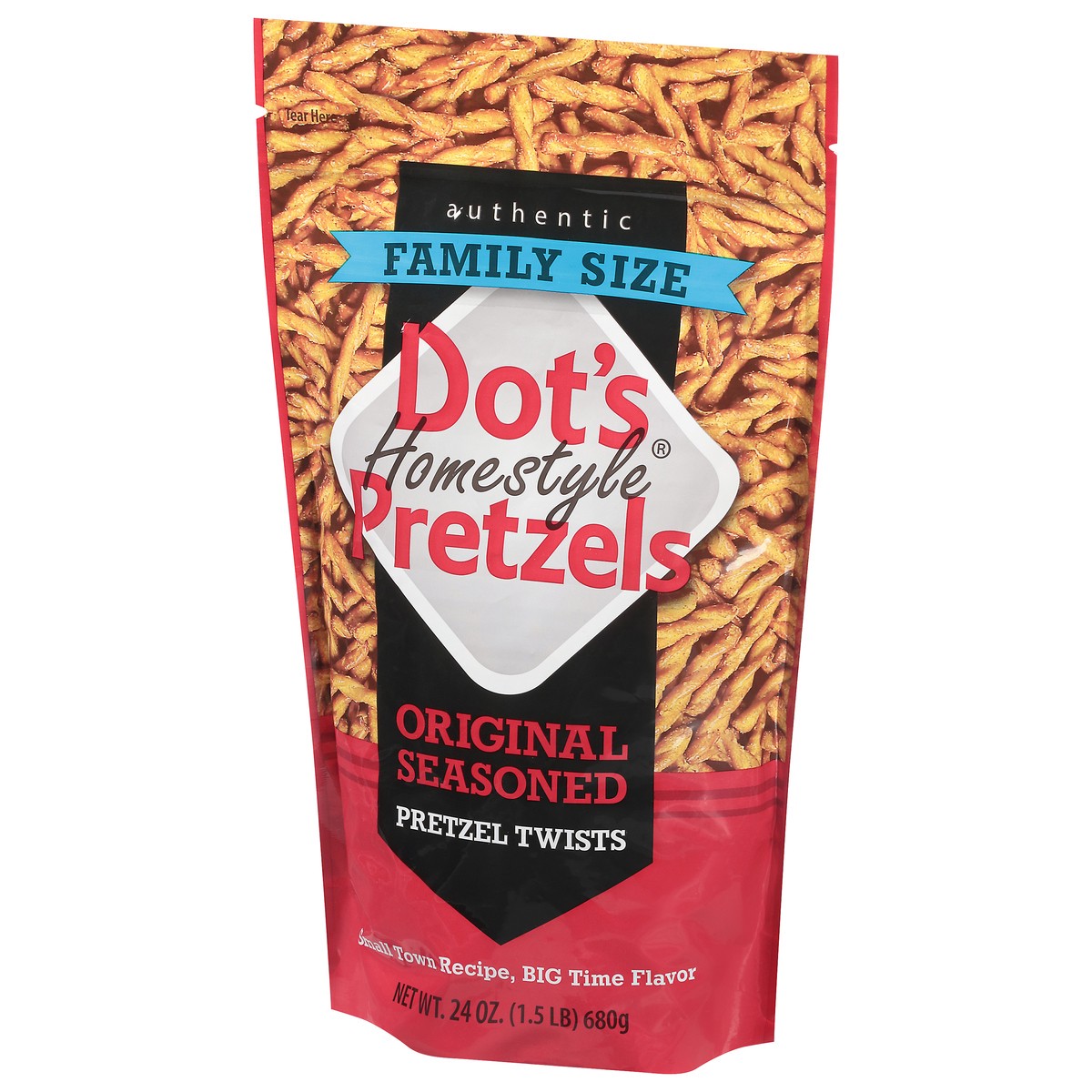 slide 2 of 9, Dot's Homestyle Pretzels Original Seasoned Pretzel Twists Family Size 24 oz, 24 oz
