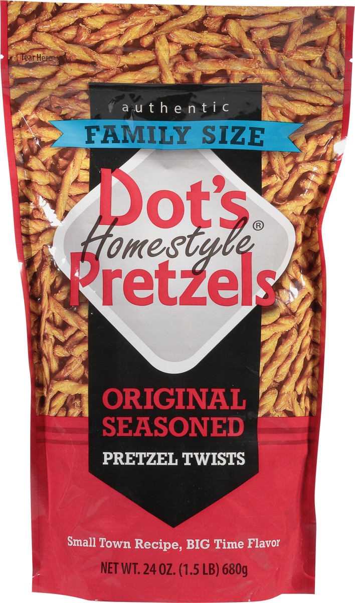 slide 4 of 9, Dot's Homestyle Pretzels Original Seasoned Pretzel Twists Family Size 24 oz, 24 oz