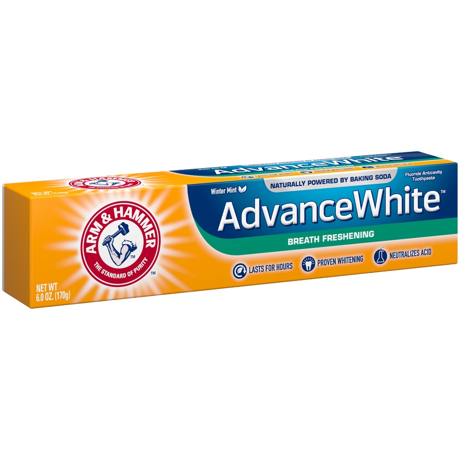 slide 2 of 4, Arm & Hammer Advanced White Fresh Breath Winter Mint Toothpaste, 4.5 oz