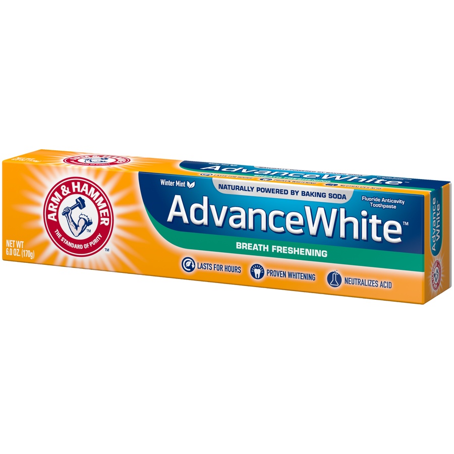 slide 3 of 4, Arm & Hammer Advanced White Fresh Breath Winter Mint Toothpaste, 4.5 oz