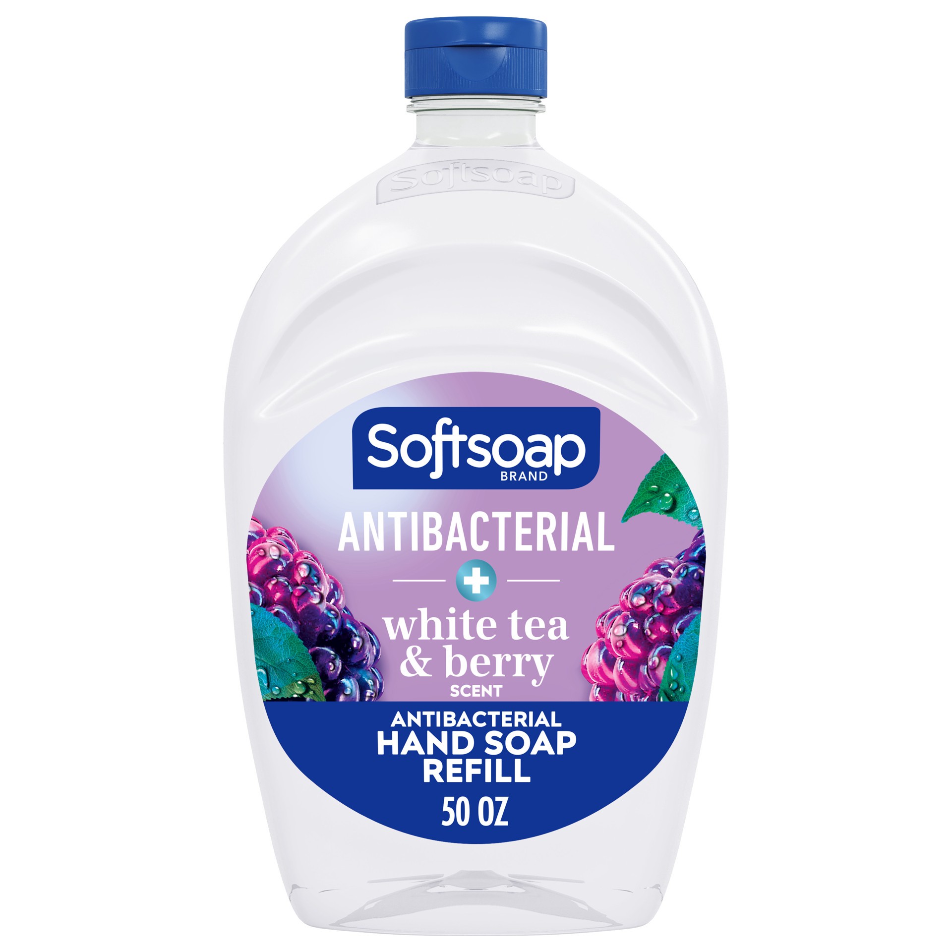 slide 1 of 13, Softsoap Antibacterial Liquid Hand Soap Refill, White Tea and Berry - 50 Fluid Ounce, 50 fl oz