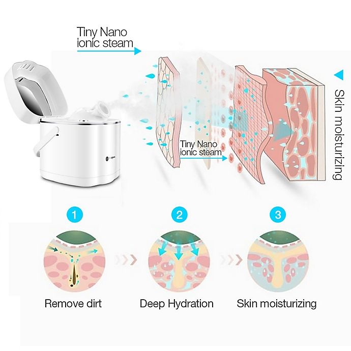 slide 6 of 12, Prospera Hot Mist Nano Facial Steamer - White, 1 ct