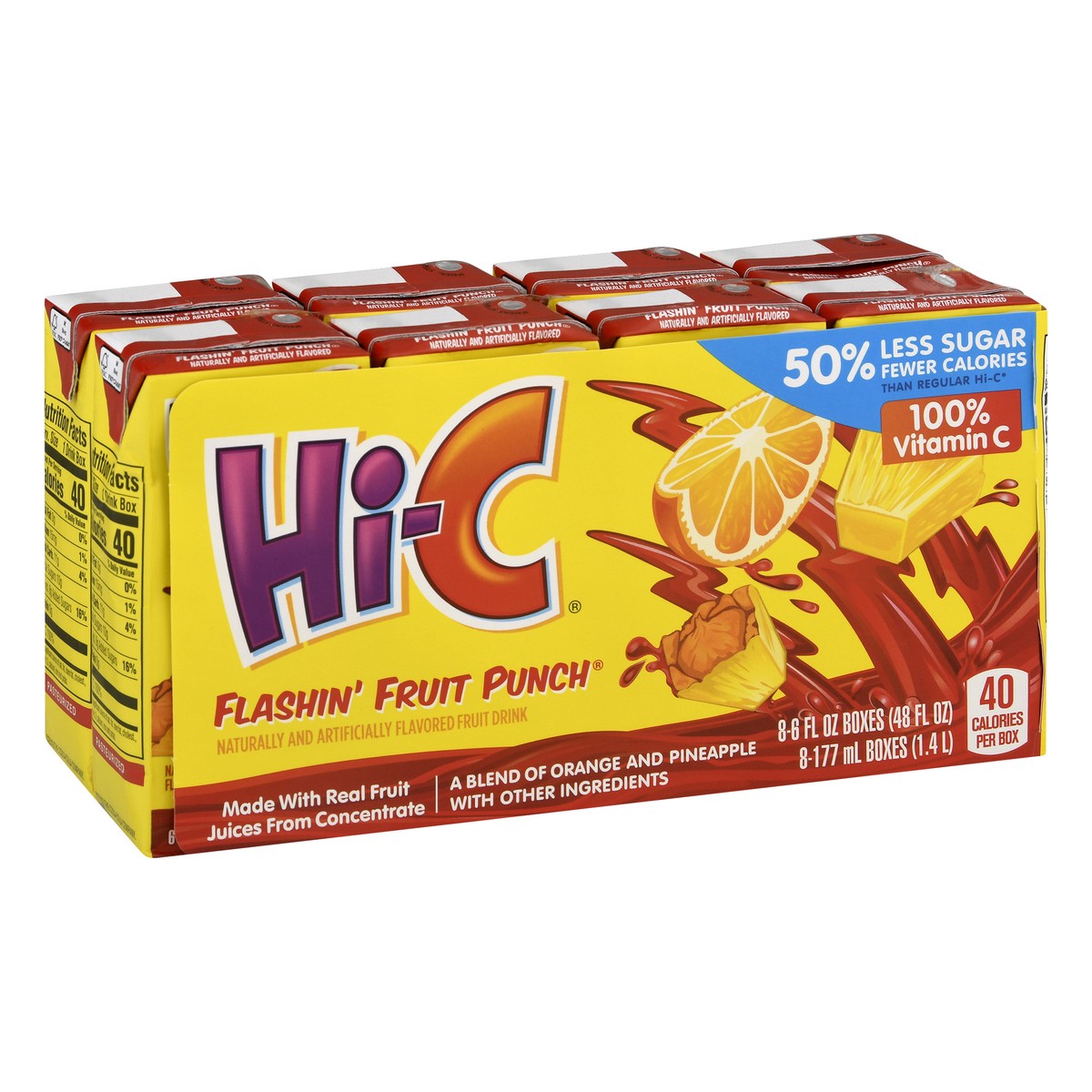 slide 6 of 10, Hi-C Flashin Fruit Punch Cartons, 8 ct; 6 fl oz
