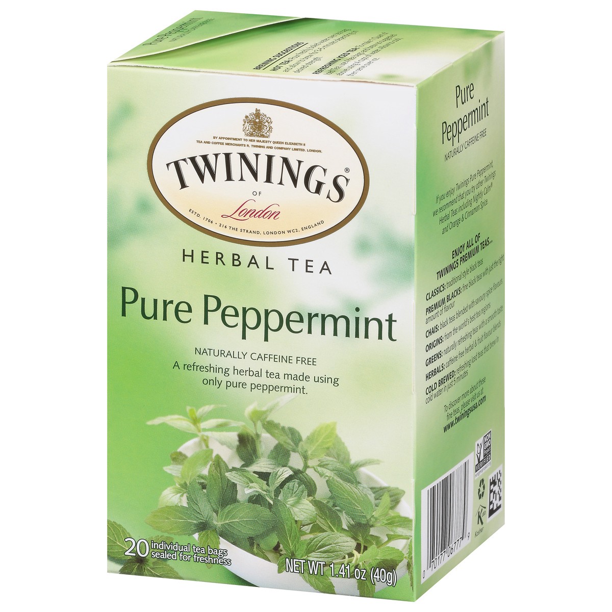 slide 4 of 9, Twinings Pure Peppermint Herbal Tea 20 Tea Bags, 20 ct