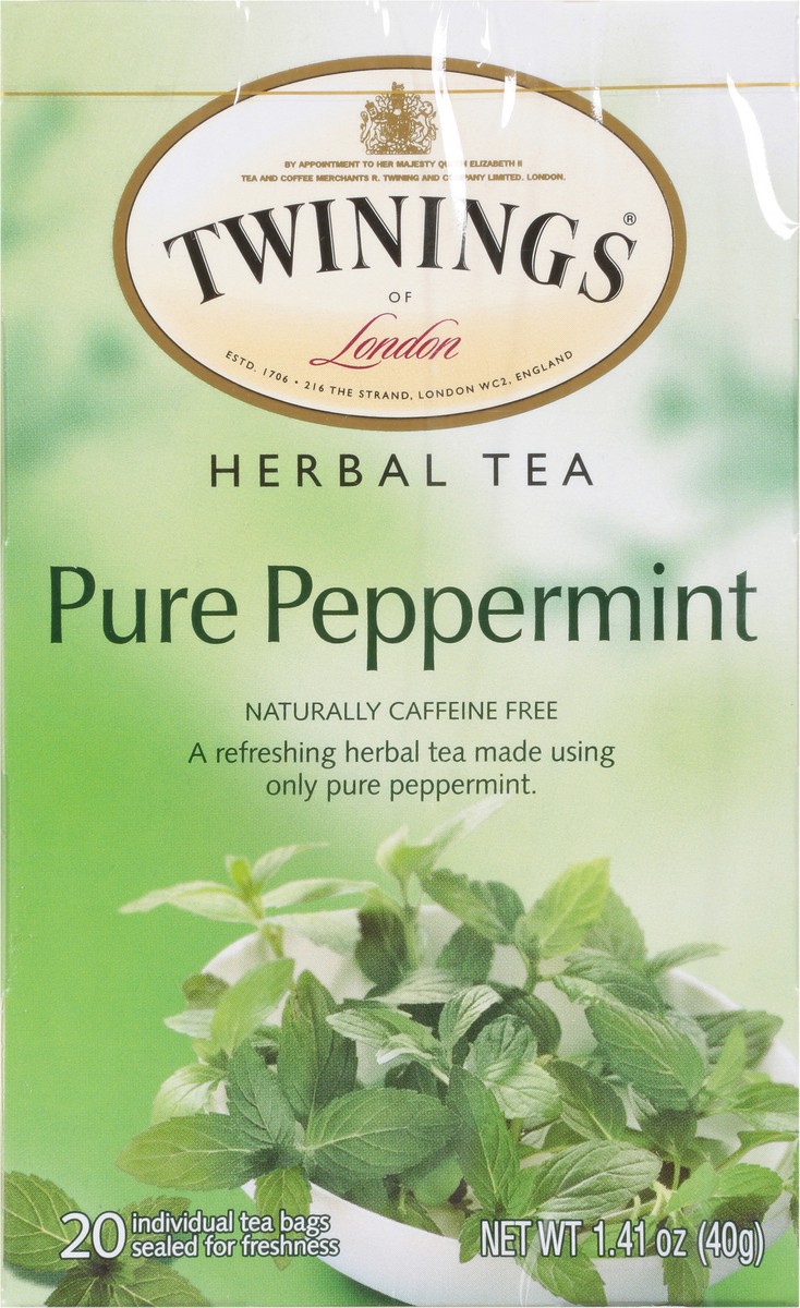 slide 5 of 9, Twinings Pure Peppermint Herbal Tea 20 Tea Bags, 20 ct