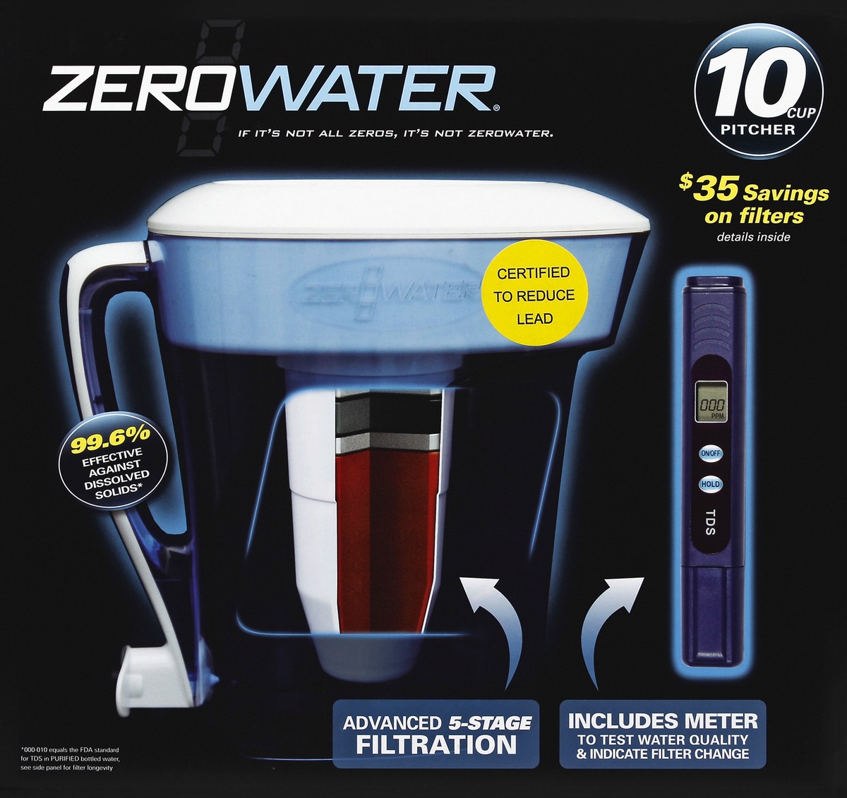 slide 1 of 5, ZeroWater Filter Pitcher 1 ea, 1 ct