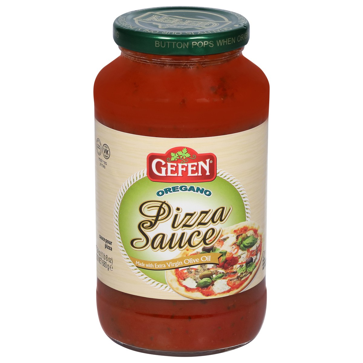 slide 1 of 9, Gefen Oregano Pizza Sauce, 26 oz