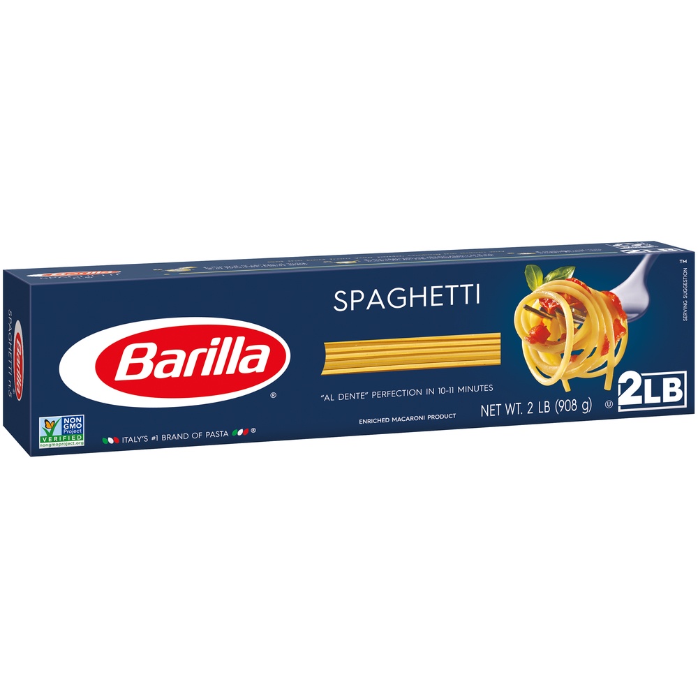 slide 2 of 8, Barilla Spaghetti Pasta, 2 lb