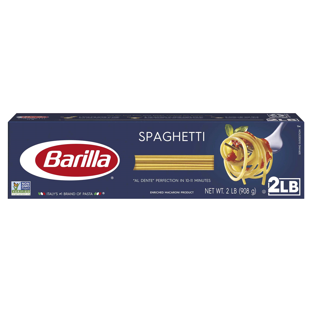slide 1 of 8, Barilla Spaghetti Pasta, 2 lb
