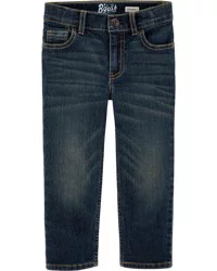 Oshkosh Baby Faded Dark Wash Straight-Leg Jeans - Authentic Tinted Wash - 6m