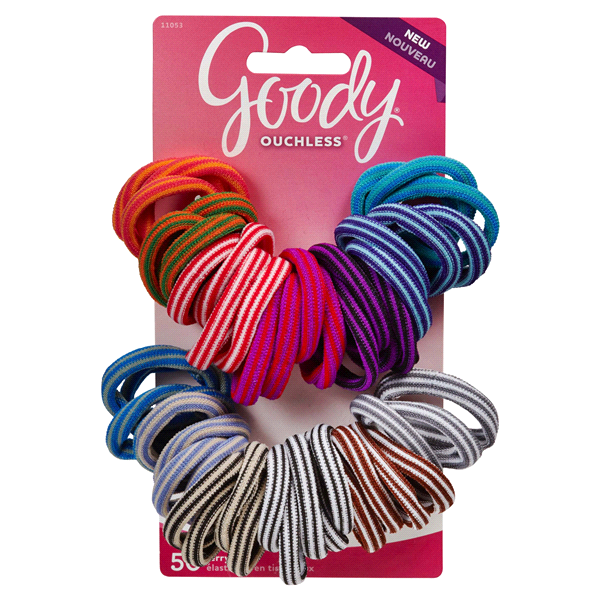 slide 1 of 2, Goody Girls Sport Stripe Ponytailers, 50 ct