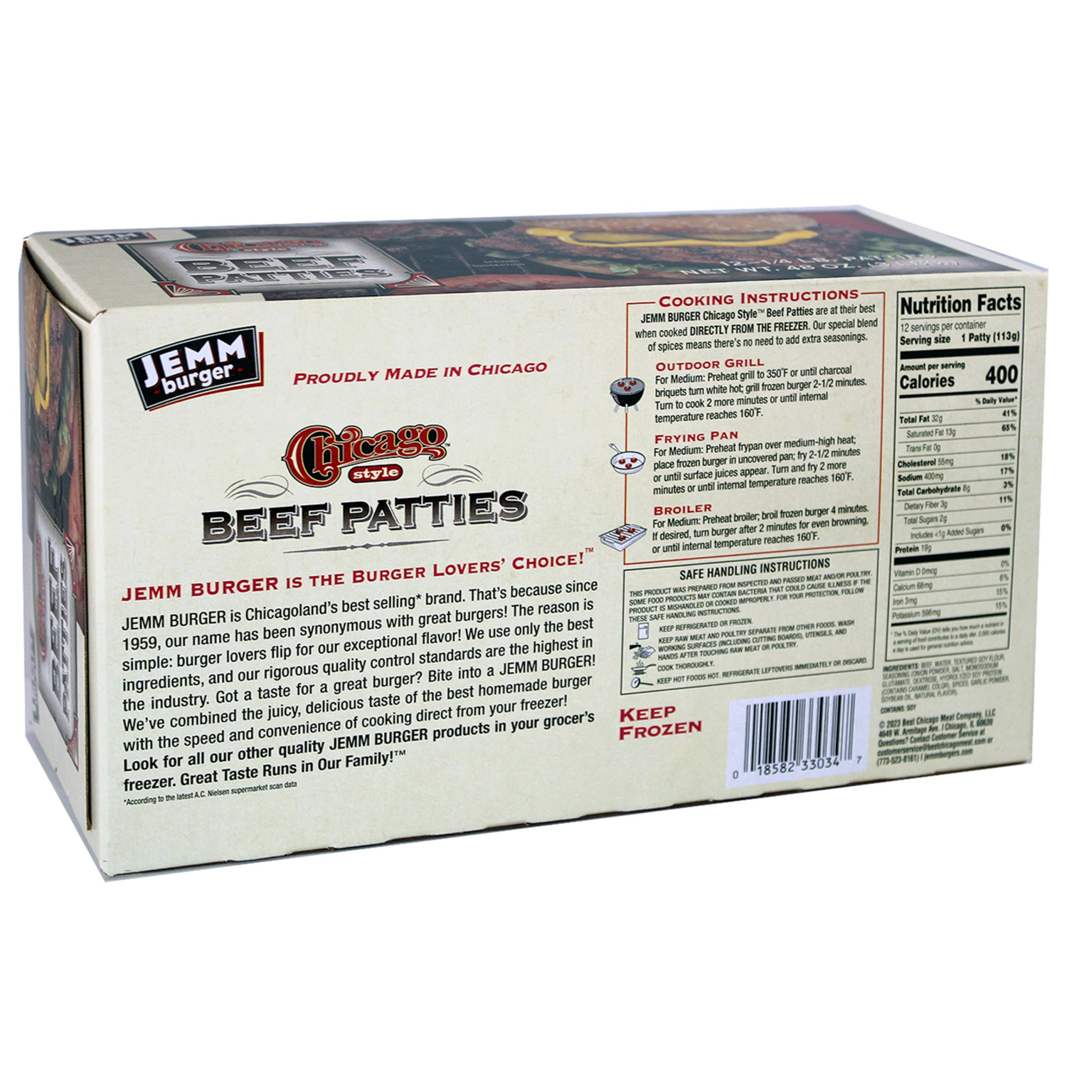 slide 2 of 4, Chicago Style Beef Patties 12 ea, 48 oz