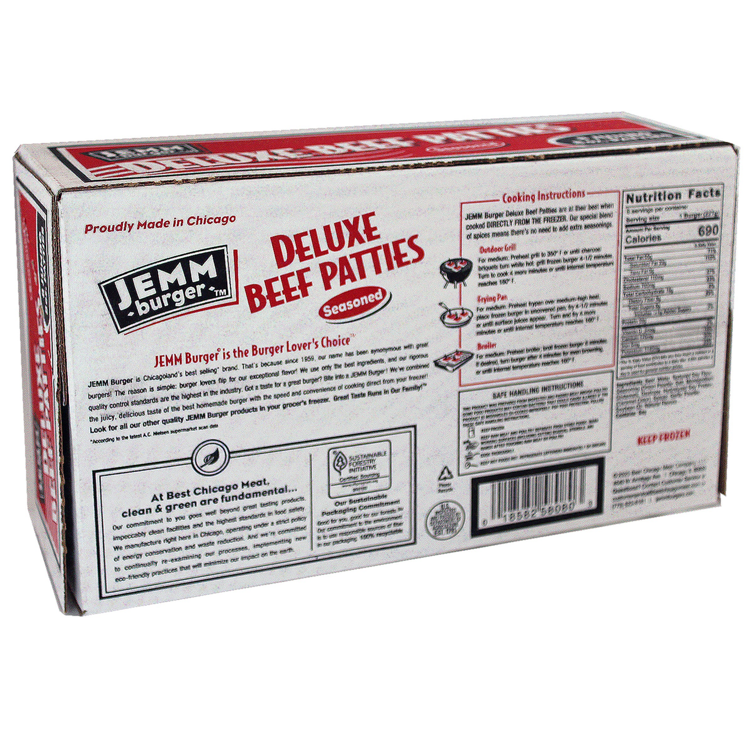 slide 2 of 4, OTHER-NATIONAL Jemm Deluxe Jumbo Beef Patties, 1 ct