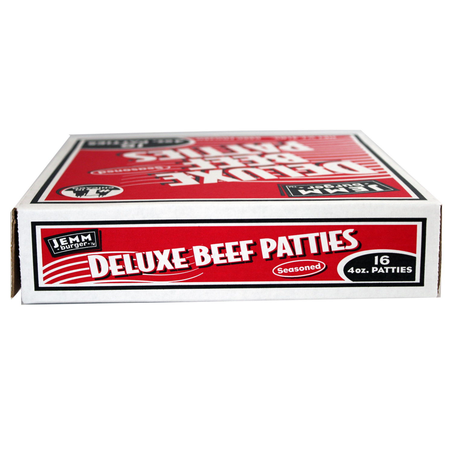 slide 3 of 4, Jemm Burger Deluxe Beef Patties, 64 oz