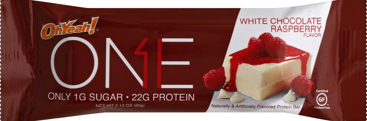 slide 5 of 5, Oh Yeah! Protein Bar, White Chocolate Raspberry Flavor, 2.12 oz