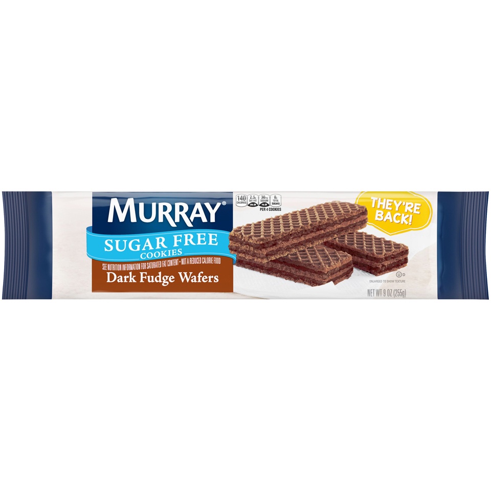 slide 1 of 6, Murray Sugar-Free Dark Fudge Wafers, 9 oz