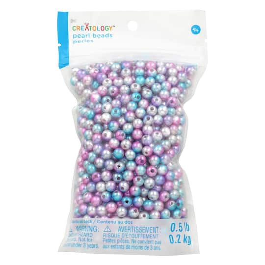 slide 1 of 3, 1/2lb. Mermaid Pearl Beads By Creatology, 0.3 in