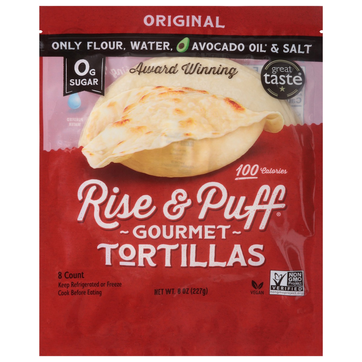 slide 3 of 13, Rise N Puff Tortillas Original - 8 OZ, 8 oz