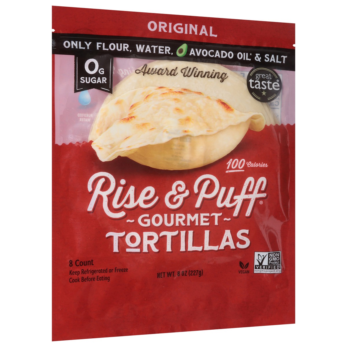 slide 7 of 13, Rise N Puff Tortillas Original - 8 OZ, 8 oz