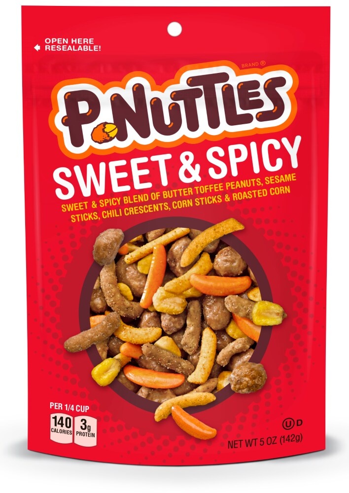 slide 1 of 1, Adams & Brooks P-Nuttles Sweet & Spicy Snack Mix, 5 oz