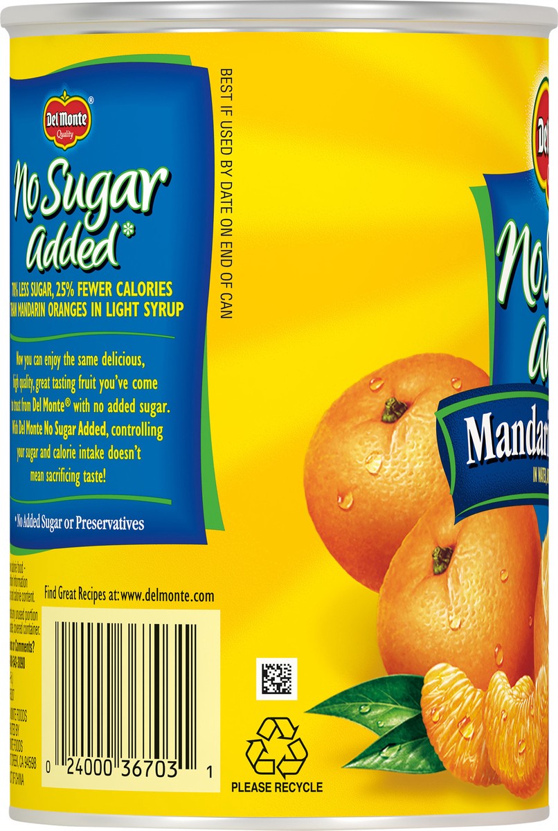 slide 5 of 7, Del Monte No Sugar Added Mandarin Oranges 15 oz Can, 15 oz