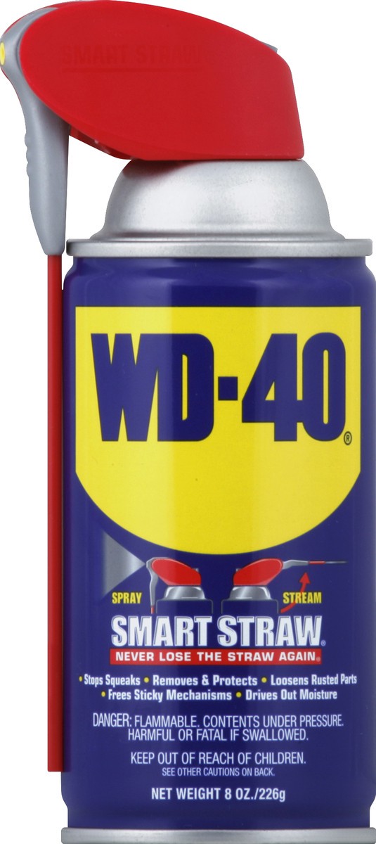 slide 1 of 3, WD-40 Lubricating & Penetrating Oil Spray with Smart Straw, 8 oz