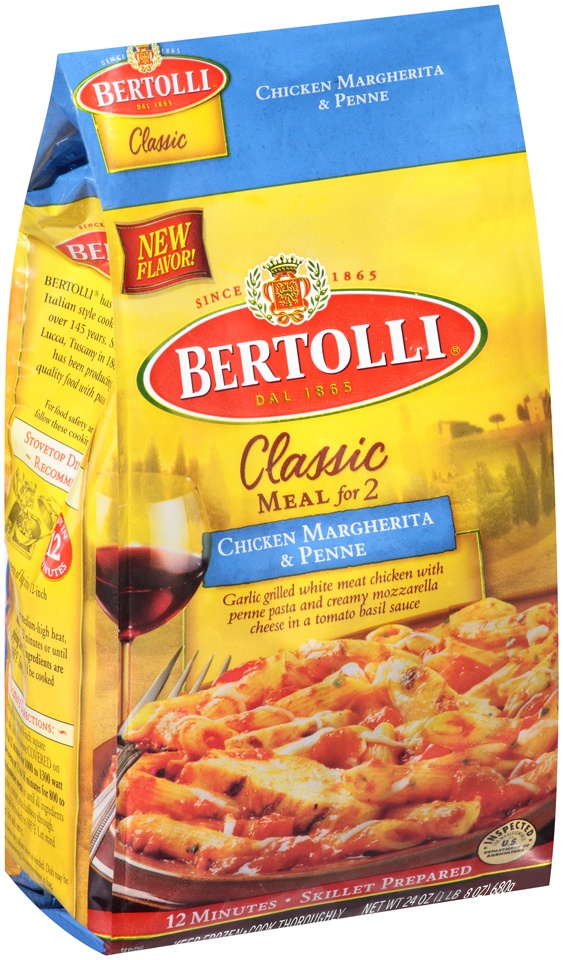 slide 1 of 1, Bertolli Chicken Margherita & Penne, 24 oz