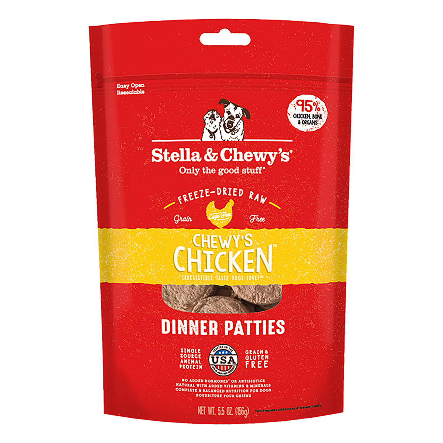 slide 1 of 6, STELLA & CHEWYS Stella & Chewy's Freeze-Dried Raw Dinner Patties for Dogs - Chewy's Chicken Recipe - 5.5 Ounce Bag, 5.5 oz