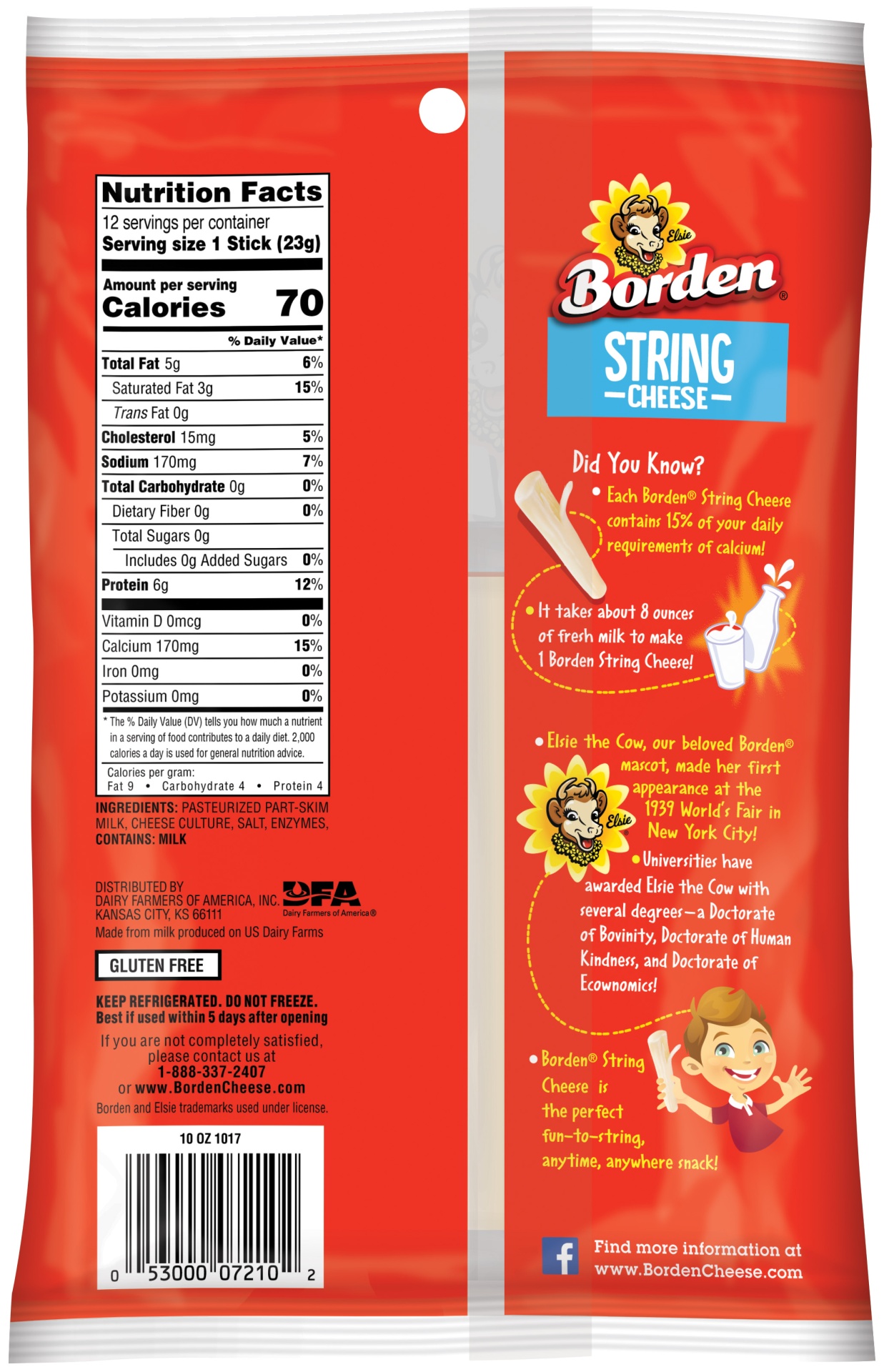 slide 2 of 2, BAKED GOODS- DSD Bordon String Cheese, 1 ct