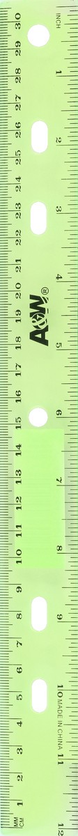 slide 2 of 2, HQ Advance Meijer Plastic Basic Ruler, 12", 1 ct