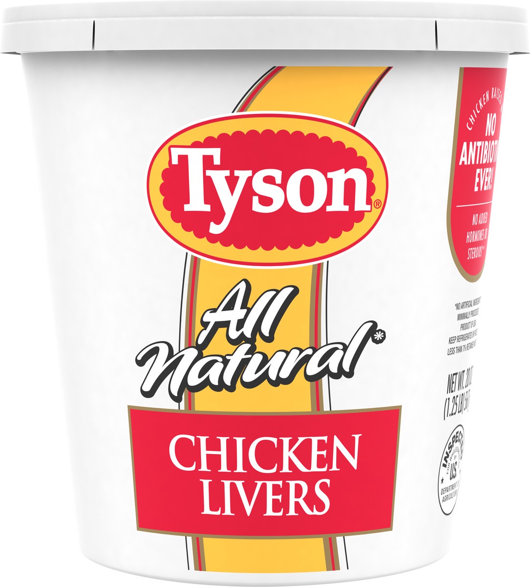 slide 2 of 5, Tyson All Natural* Chicken Livers, 1.25 lb, 566.99 g