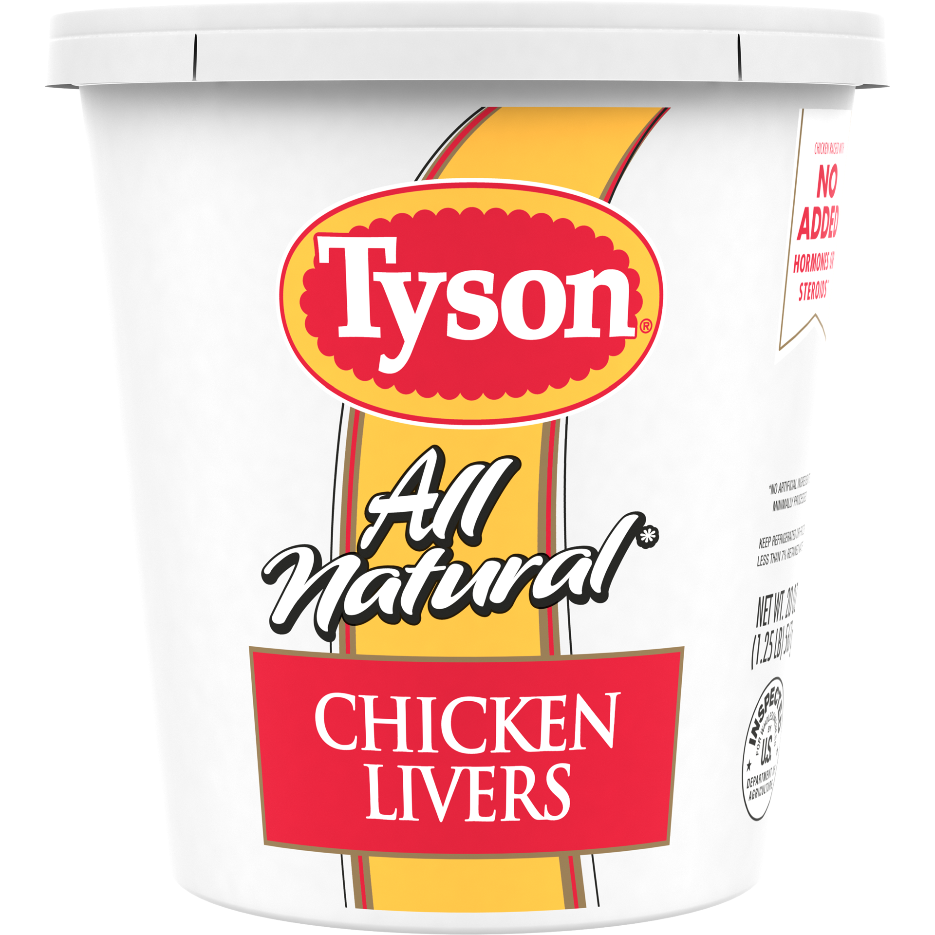 slide 1 of 5, Tyson All Natural* Chicken Livers, 1.25 lb, 566.99 g