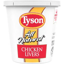 Tyson All Natural* Chicken Livers, 1.25 lb