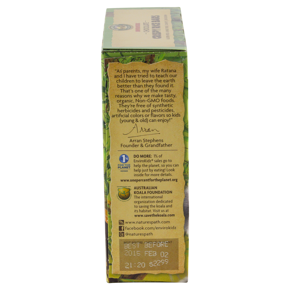 slide 2 of 5, Nature's Path Organic Envirokidz Chocolate Crispy Rice Granola Bars, 6 ct; 6 oz