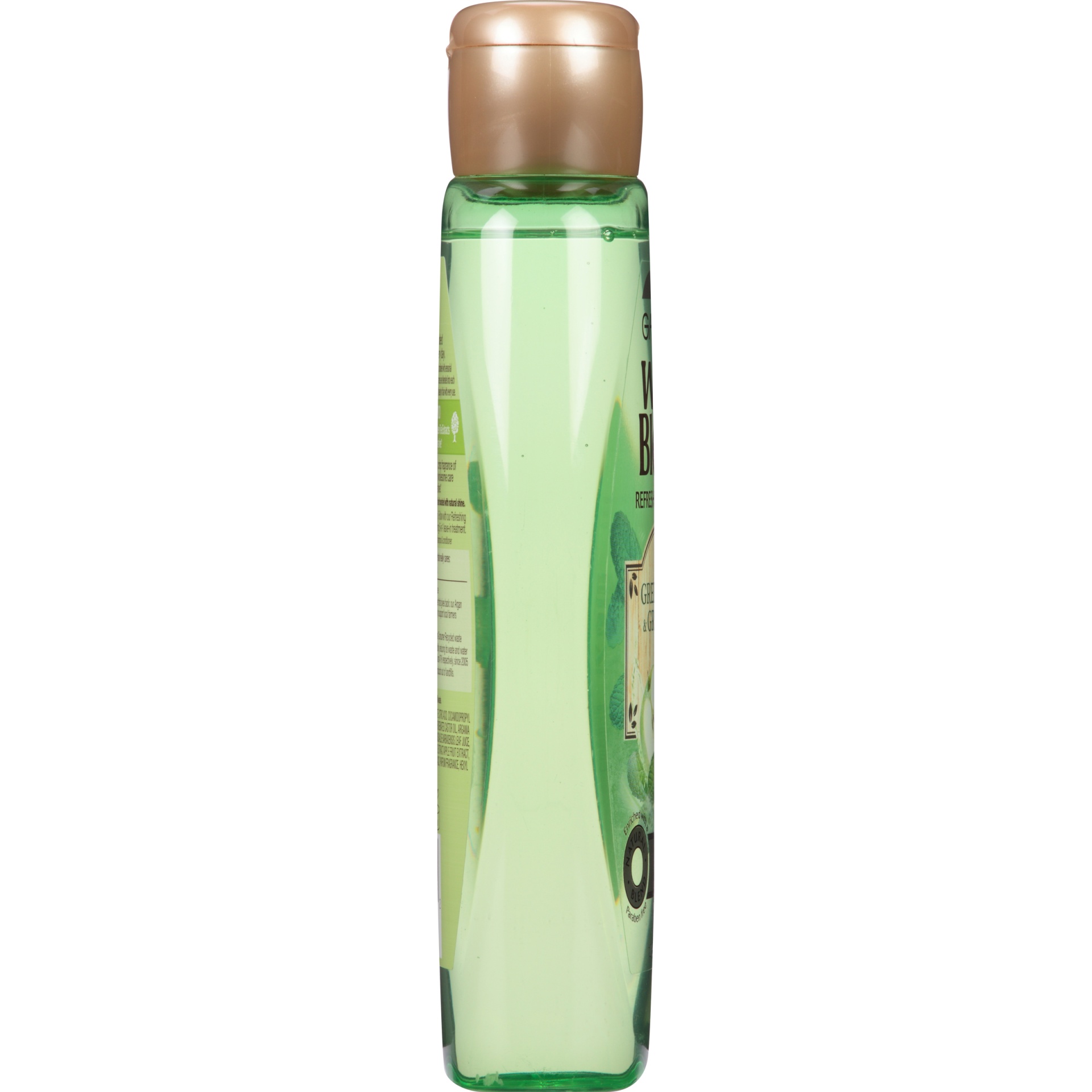 slide 2 of 5, Garnier Whole Blends Green Apple & Green Tea Extracts Refreshing Shampoo, 12.5 fl oz